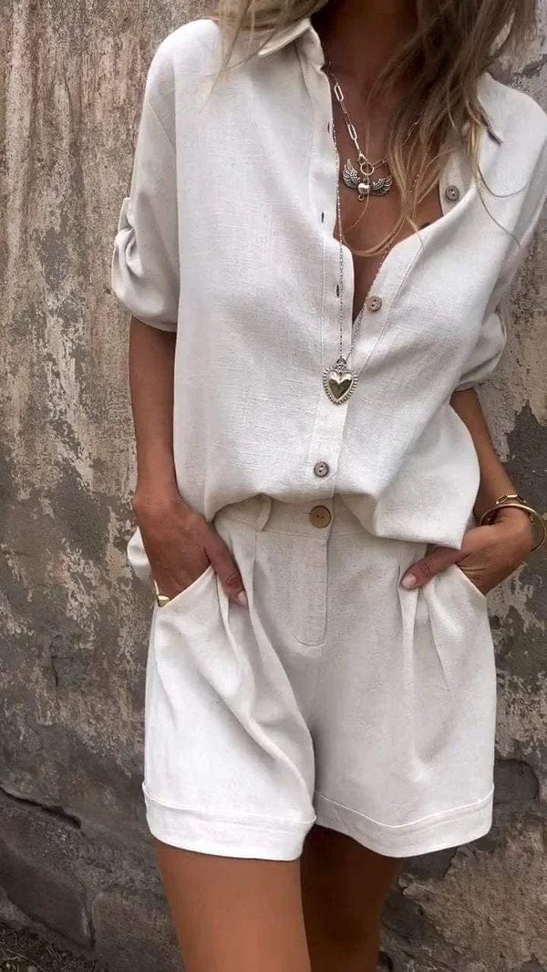 Stefanie™|Linnen en Katoenen Zomerset