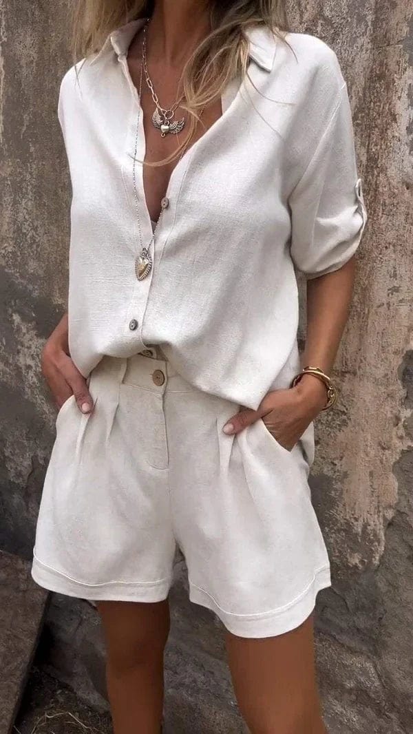 Stefanie™|Linnen en Katoenen Zomerset