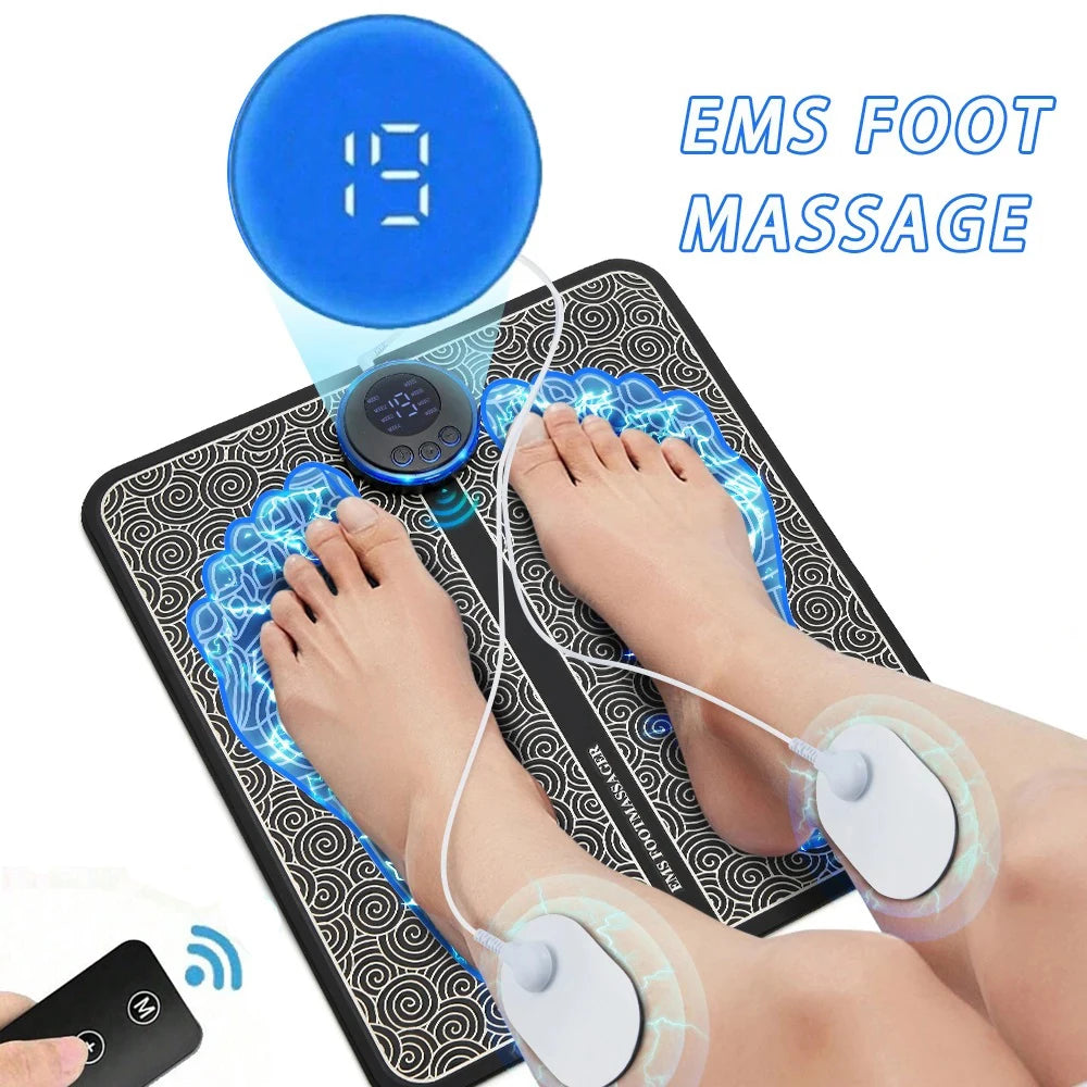 Foot Massager Foot Therapy Machine EMS Foot Massage Pad Pulse Fully Automatic Foot Meridian Pressing Device
