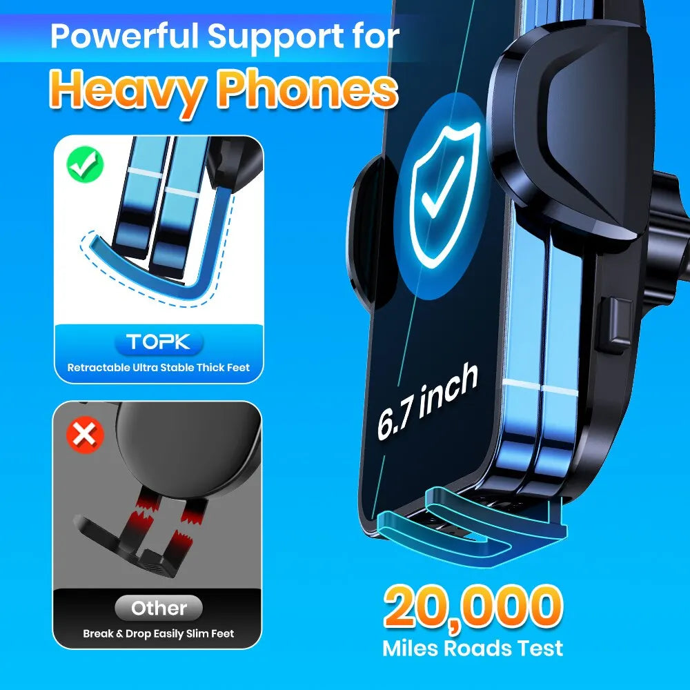 Topk™ | 2-in-1 Biltelefonhållare