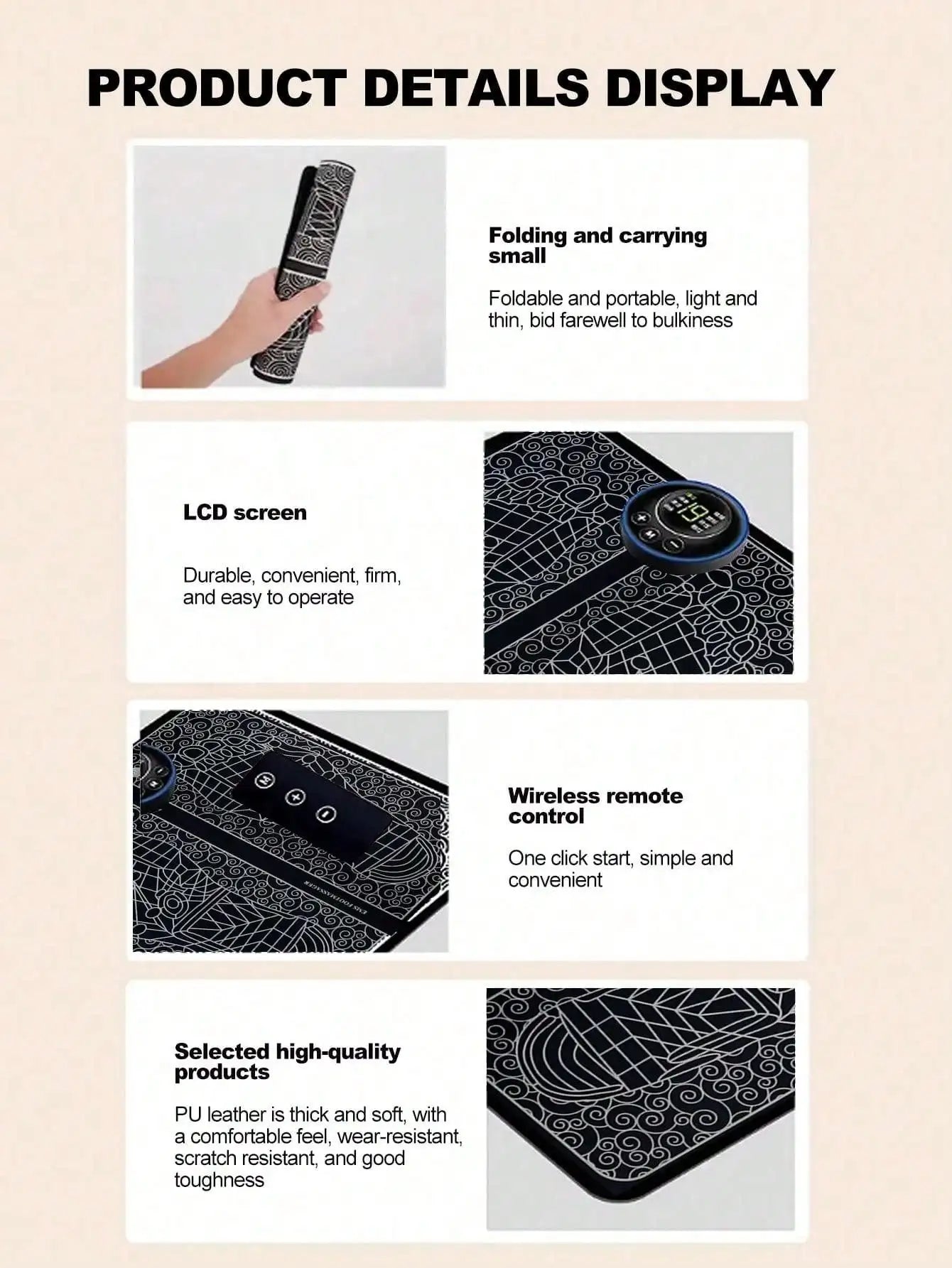 Foot Massager Foot Therapy Machine EMS Foot Massage Pad Pulse Fully Automatic Foot Meridian Pressing Device