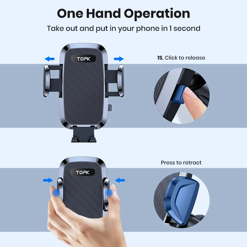Topk™ | 2-in-1 Biltelefonhållare