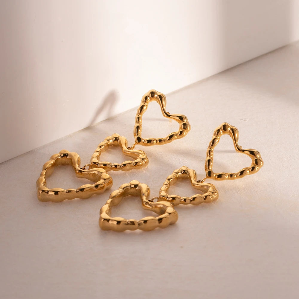 Eternal Heart 18K Gouden Oorbellen