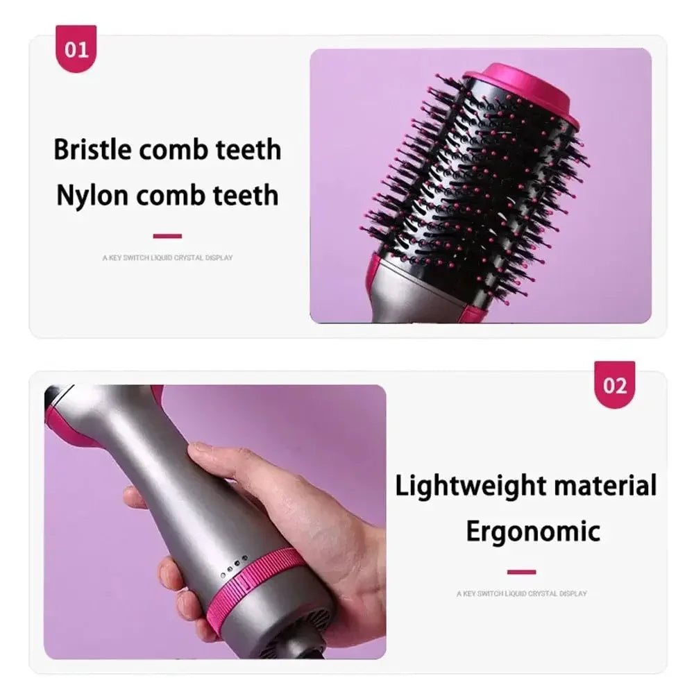 3 In 1 Hot Air Styling Comb for Straight Curly Hair