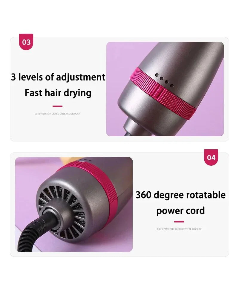 3 In 1 Hot Air Styling Comb for Straight Curly Hair