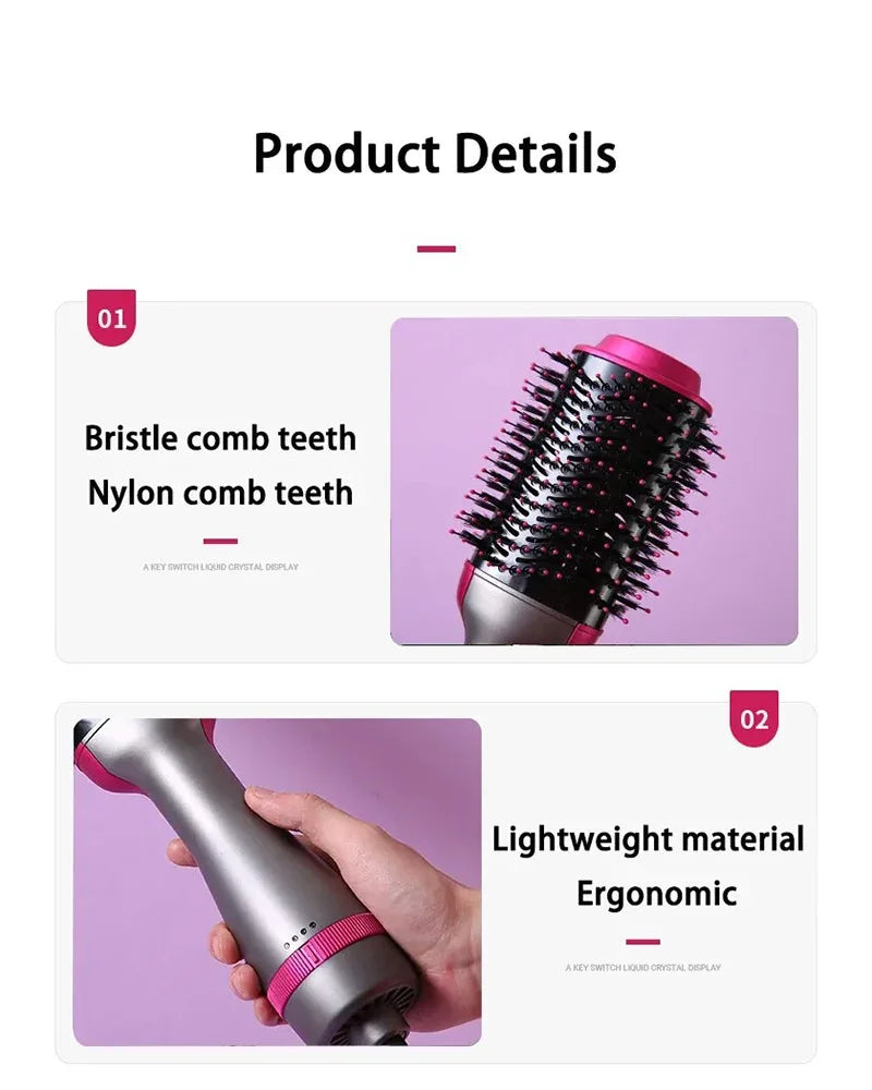 3 In 1 Hot Air Styling Comb for Straight Curly Hair
