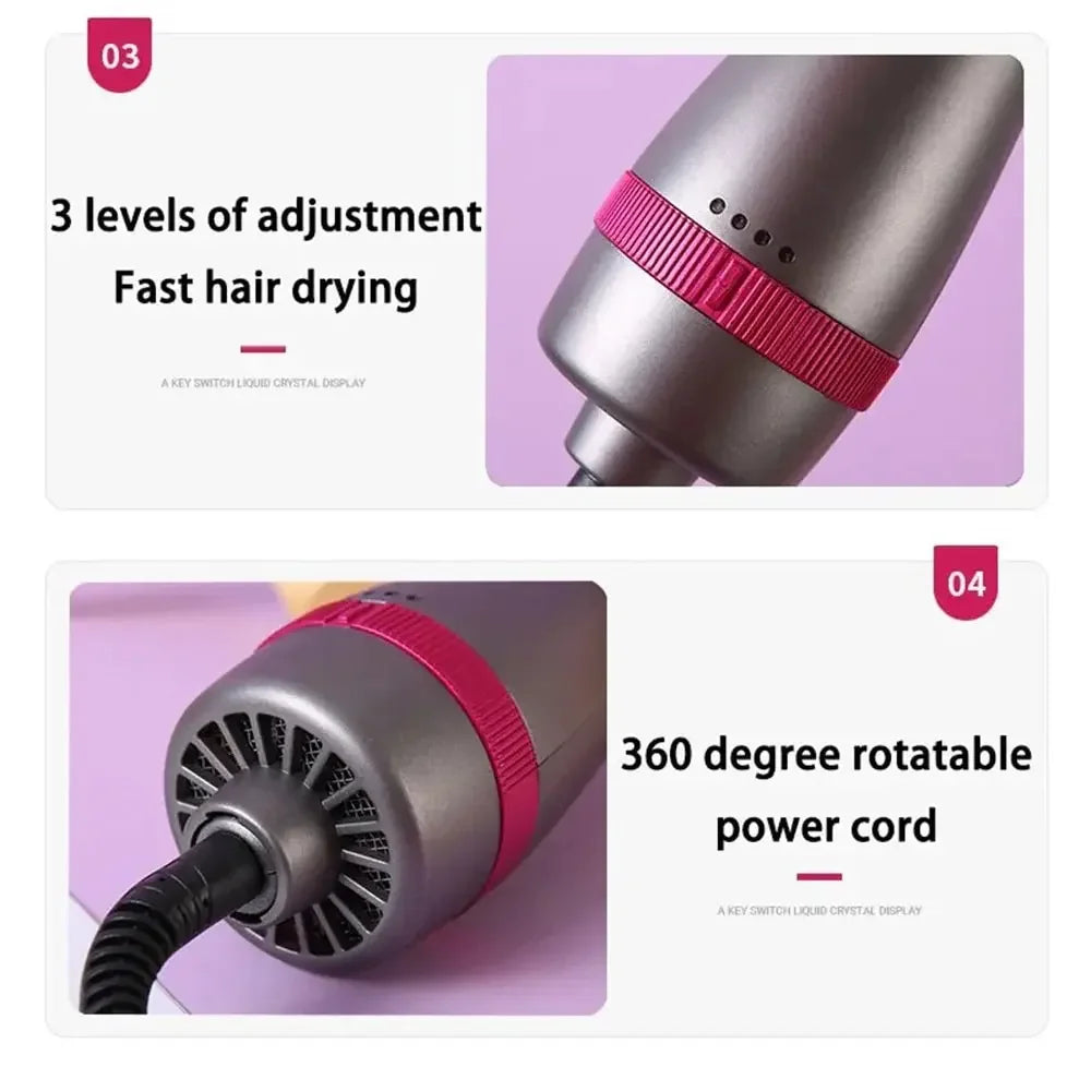 3 In 1 Hot Air Styling Comb for Straight Curly Hair