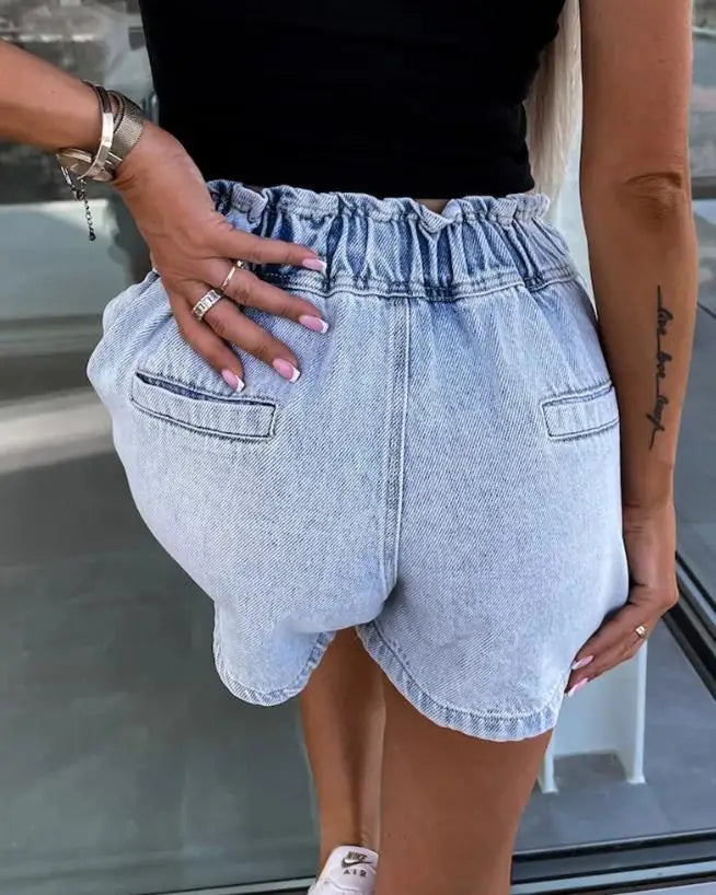 Ayla™ l Rhinestone Heart Shorts