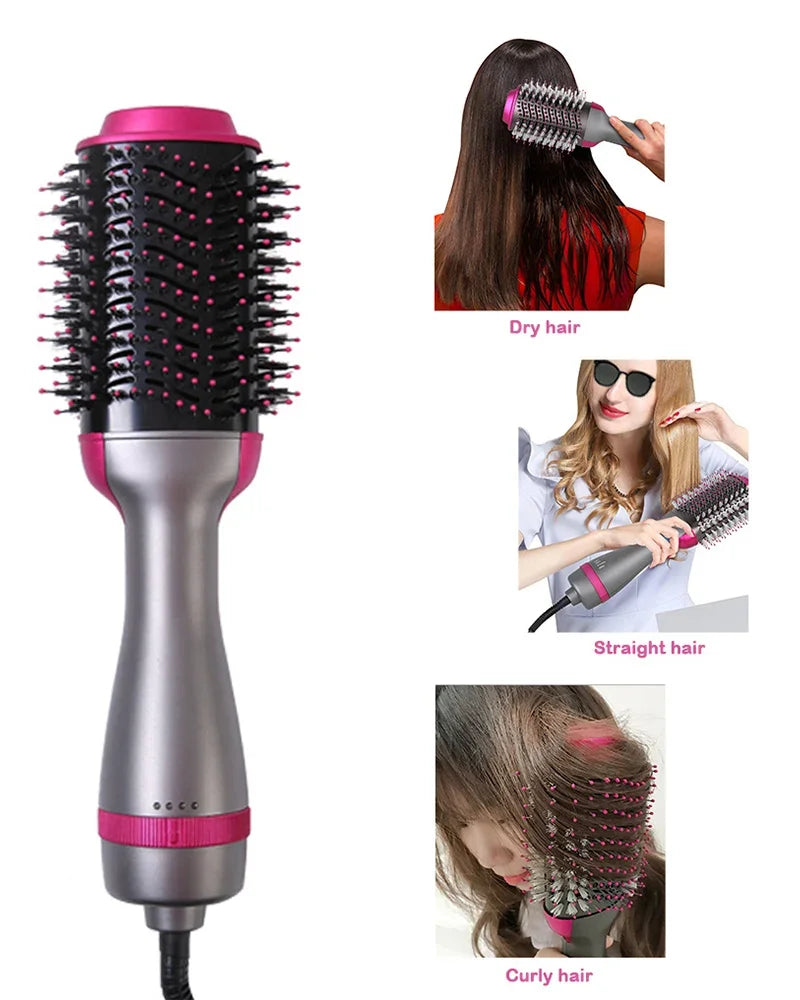 3 In 1 Hot Air Styling Comb for Straight Curly Hair