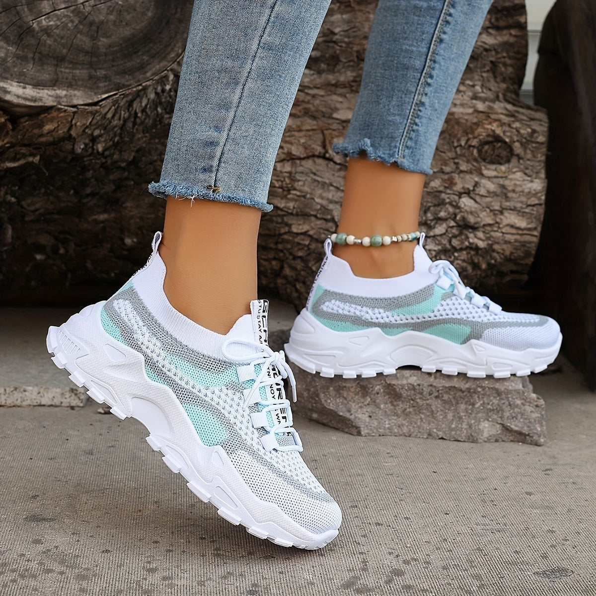 ActiveStep™ – Colorblock Stickade Sneakers