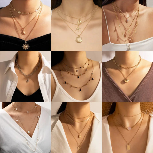Y/A™ | Vintage Sterren en Maan Ketting