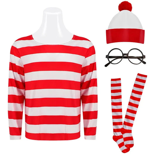 Waldo™ | Compleet Kostuum Set voor Jong en Oud 🎃👓