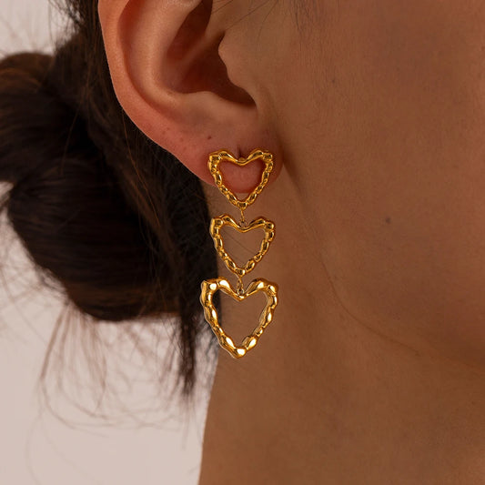 Eternal Heart 18K Gouden Oorbellen