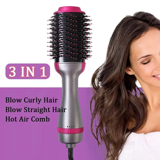 3 In 1 Hot Air Styling Comb for Straight Curly Hair